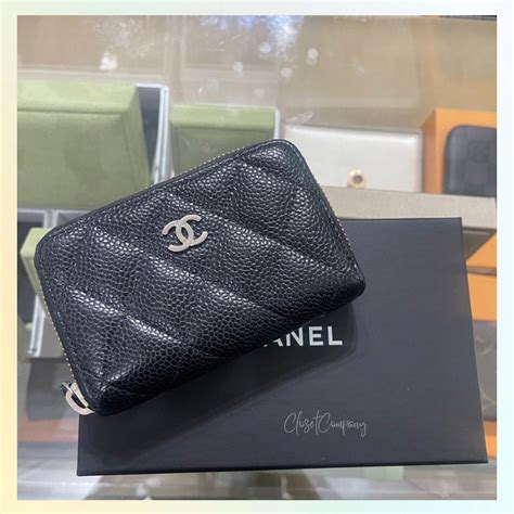 chanel passport holder|chanel card holder zip wallet.